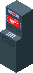 Poster - Atm error message displaying on screen isometric view