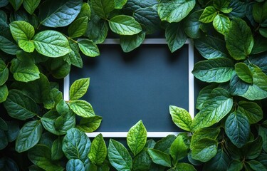 Canvas Print - Green Leaves Frame