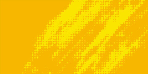 Poster - dots halftone yellow color pattern gradient grunge texture background. dots pop art comics sport sty
