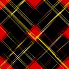 Wall Mural - 42. **Scots plaid pattern with classic tartan colors.**