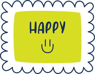 Wall Mural - Happy Diary Sticker