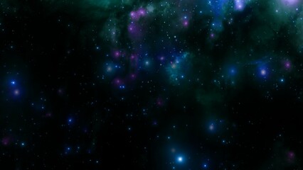 Wall Mural - Enchanting Nebula with Star Clusters in Deep Galaxy Scene