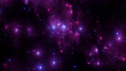 Wall Mural - Realistic Colorful Nebula and Stars in Deep Space