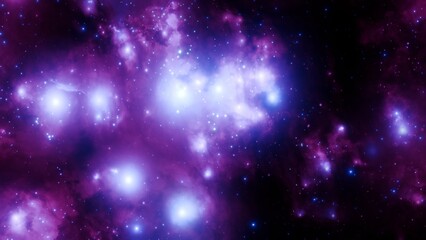 Wall Mural - Vibrant Galaxy Nebula and Stars in Outer Space Scene