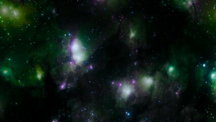 Wall Mural - Colorful Cosmic Nebula in Deep Space with Stars Background