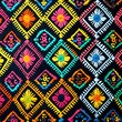 © Mr image - 128. **Filipino traditional textile pattern with colorful, detailed motifs.**