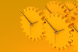 © Marcos Osorio/Stocksy - Clock gears productivity concept