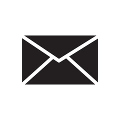 Poster - Envelope icon. Mail symbol. Black vector graphic. Simple correspondence sign.
