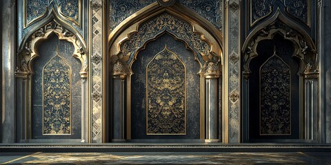 Sticker - Islamic Frame Transparent old background vintage design illustration interior fantasy architecture gothic style flower dark beautiful 