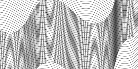 Wall Mural - Digital wave modern carve blend stripe line flowing technology white and gray line glowing element line moving creative isolated concept science technology crate for thin texture vector background.