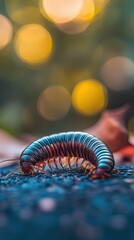 Wall Mural - millipede isolated on cute background