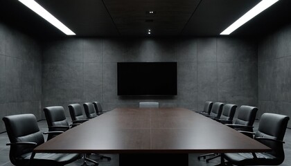 Poster - Modern black Conference Room Interior Design 53