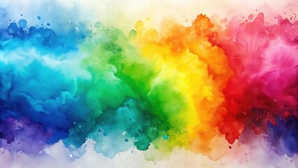 Poster - Diversity rainbow watercolor gradient art texture with vibrant colors, diversity, rainbow, watercolor, gradient