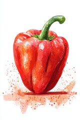 Sticker - Vibrant Red Bell Pepper - Flavorful Splash of Color