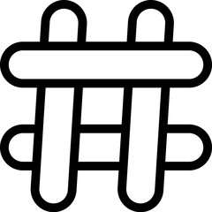 Poster - simple, bold, black hashtag symbol is standing out on a white background