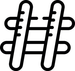 Poster - This vector illustration features a bold hashtag symbol, commonly used for connecting social media posts and online content