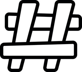 Poster - black hashtag symbol is isolated on a white background, representing social media tagging and online