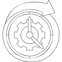 Poster - Clock Direction Icon