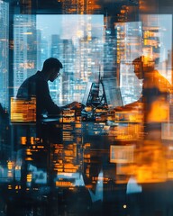 Team of multinational tech specialists developing new digital systems and engineering solutions