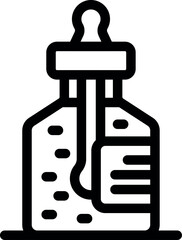 Poster - this icon represents a medical dropper bottle, often used for dispensing medication, with its precis