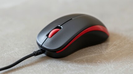 Mouse: An input device for computers, featuring left and right-click buttons and a scroll wheel, used to control the cursor and interact with digital content.
