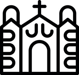 Poster - Cathedral building representing christian religion and beliefs