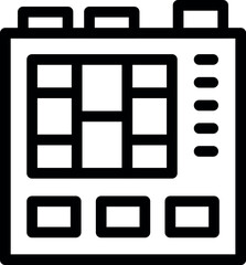 Poster - Drum machine for creating rhythm, composing electronic music, representing music production