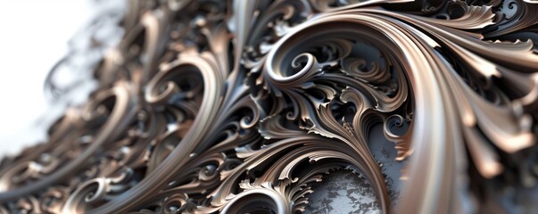 Elegant curves and ornamental patterns, 4K hyperrealistic photo