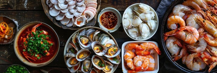 Canvas Print - Korean-Inspired Fresh Seafood Sashimi