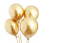 © Aleksandra - Golden balloons on transparent white background