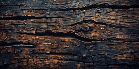 Poster - Aged wooden surface with fissures