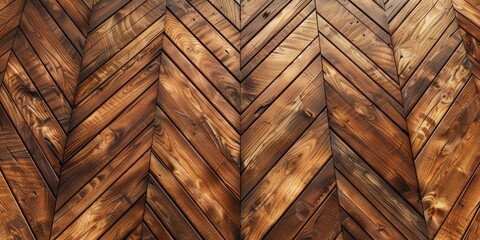 Poster - Seamless Chevron Parquet Floor Texture