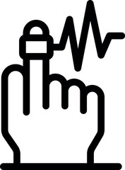 Poster - Doctor is taking a patient's pulse using a device on the patient's finger