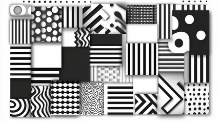 Poster - A sleek, modern vector background in shades of white and gray, featuring abstract geometric shapes and textures.