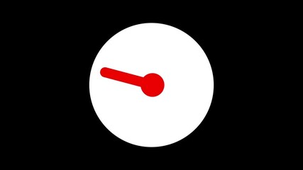 Poster - Simple clock icon animation highlights time.