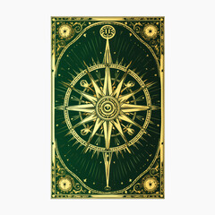 Poster - Intricate gold compass design