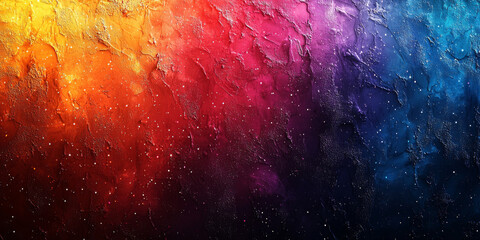 Wall Mural - Abstract textured background with a gradient of bright colors and glitter.