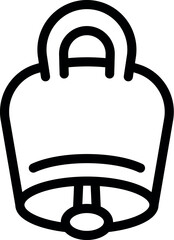 Poster - This simple cowbell icon represents a sound making object often used for farm animals