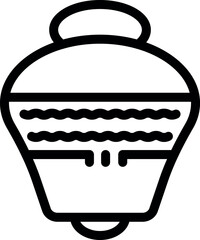 Poster - Simple vector icon of a cowbell, isolated on a white background, perfect for web design, apps and interfaces