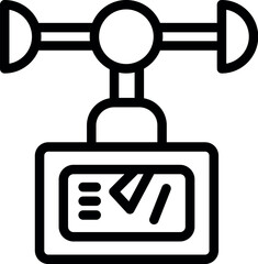 Poster - Home wireless anemometer measuring wind speed and direction icon