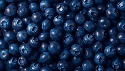 Wall Mural - Blueberry fruits pattern organic agriculture natural farm background