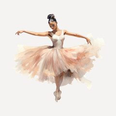 Wall Mural - Elegant ballerina in graceful pose