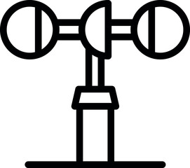 Poster - Simple vector icon of an anemometer measuring wind speed and direction