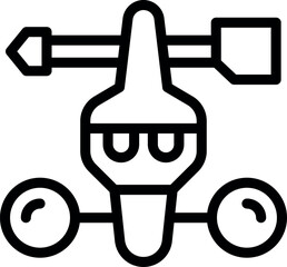 Poster - simple icon of a device measuring wind speed and direction, a basic meteorology tool