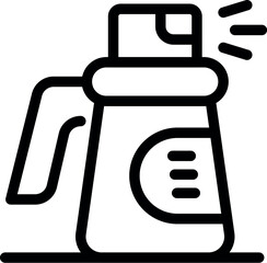 Poster - Line vector icon of a cleaning spray bottle with a handle, perfect for representing cleaning products and household chores