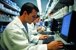 © MohdAdzmer - pharmacist working on computer