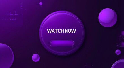 Purple Button with 'WATCH NOW' in White Font