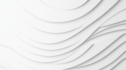 Poster - Discover a sleek, minimal white paper cut background featuring elegant silver circle shapes for a modern touch.