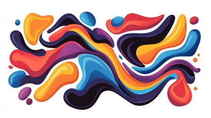 Poster - Dive into vibrant abstract designs featuring dynamic shapes and textures, perfect for modern art enthusiasts.