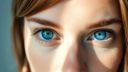 Canvas Print - Close up of a woman's blue eyes